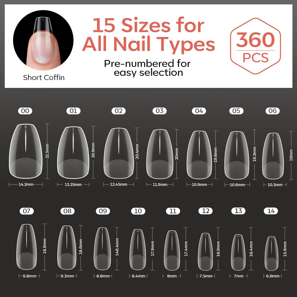 modelones Short Coffin Nail Tips lifestyle scene