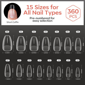 modelones Short Coffin Nail Tips lifestyle scene