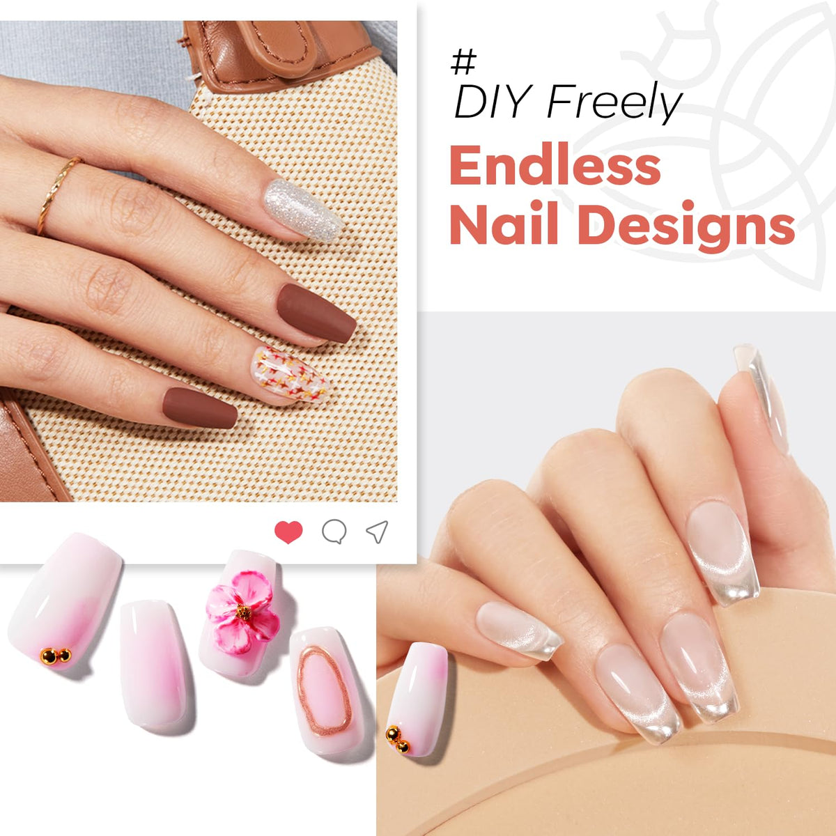 modelones Short Coffin Nail Tips packaging