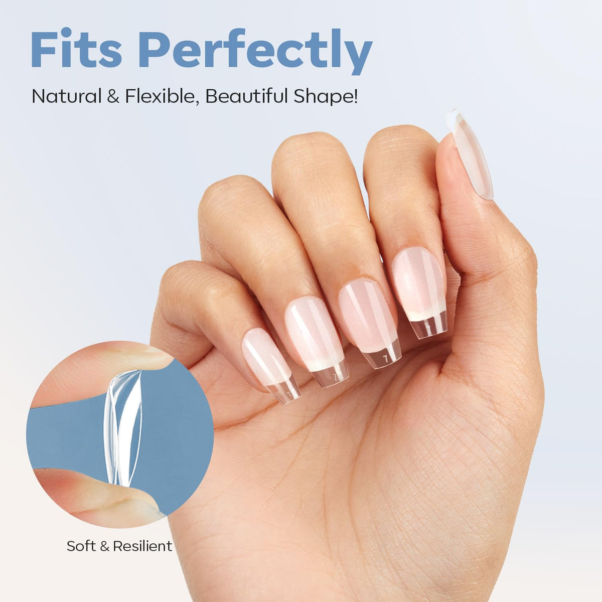 modelones Short Coffin Nail Tips packaging front view
