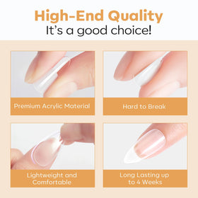 modelones Short Oval Nail Tips numbered sizes overview