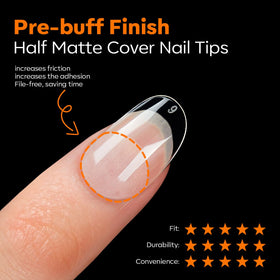 modelones Short Oval Nail Tips showing various nail designs