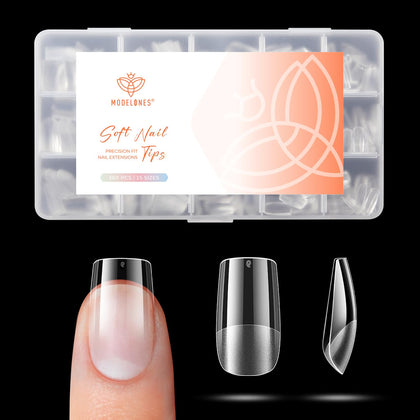 Modelones Short Square Nail Tips 360pcs packaging front view