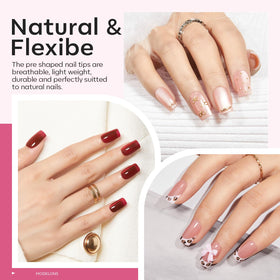 modelones Short Square Nail Tips in assorted sizes
