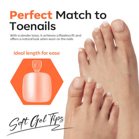 modelones Short Square Toe Nail Tips packaging