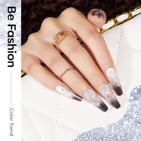 modelones silver cat eye gel polish close-up