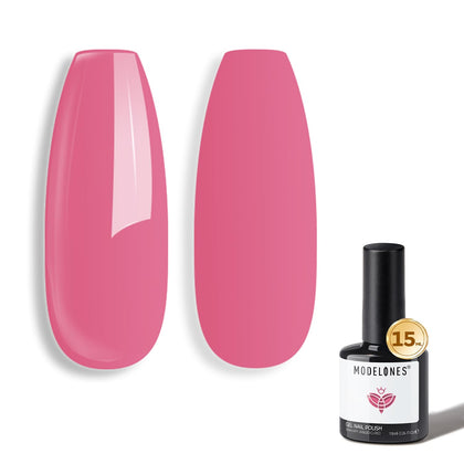 modelones Smokey Pink Gel Nail Polish 15ml front view