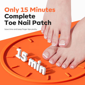 modelones Toe Nail Tips 360pcs close-up of soft gel material