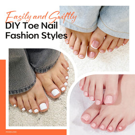 modelones Toe Nail Tips 360pcs packaging with size chart