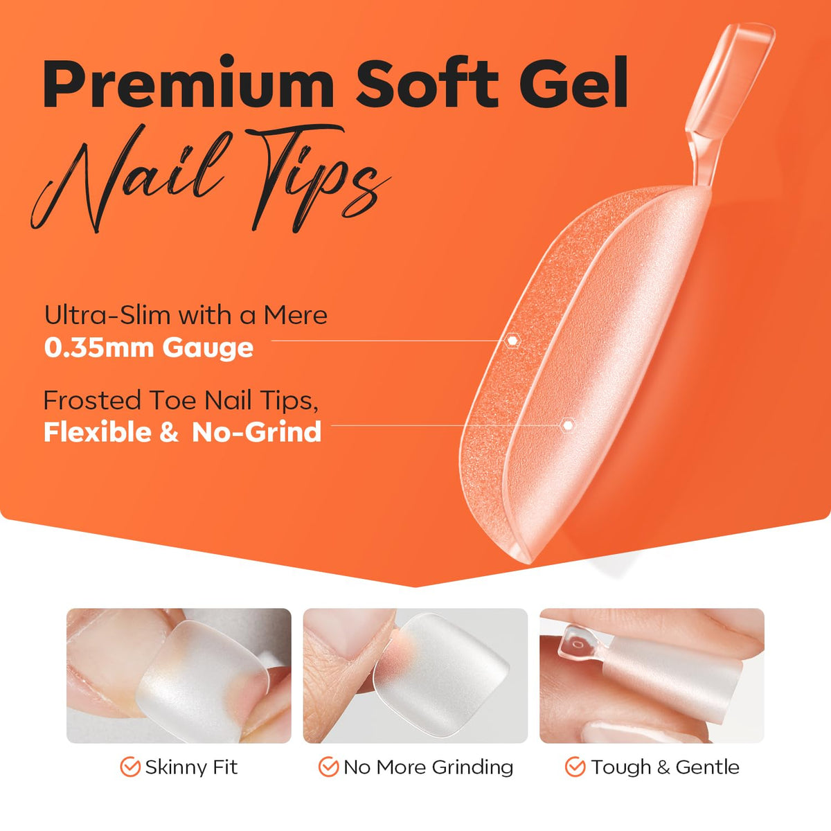 modelones Toe Nail Tips displayed on a nail art table