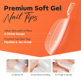 modelones Toe Nail Tips displayed on a nail art table