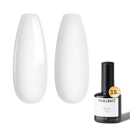 modelones White Gel Nail Polish 15ML front view