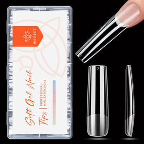 Modelones XXL Long Square Nail Tips front view with packaging