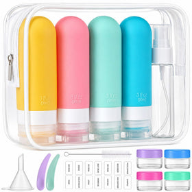 MODENGKONGJIAN 16 Pack Travel Toiletry Container Set with zipper bag