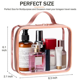 MODENGKONGJIAN Clear Toiletry Bag showing reinforced seams