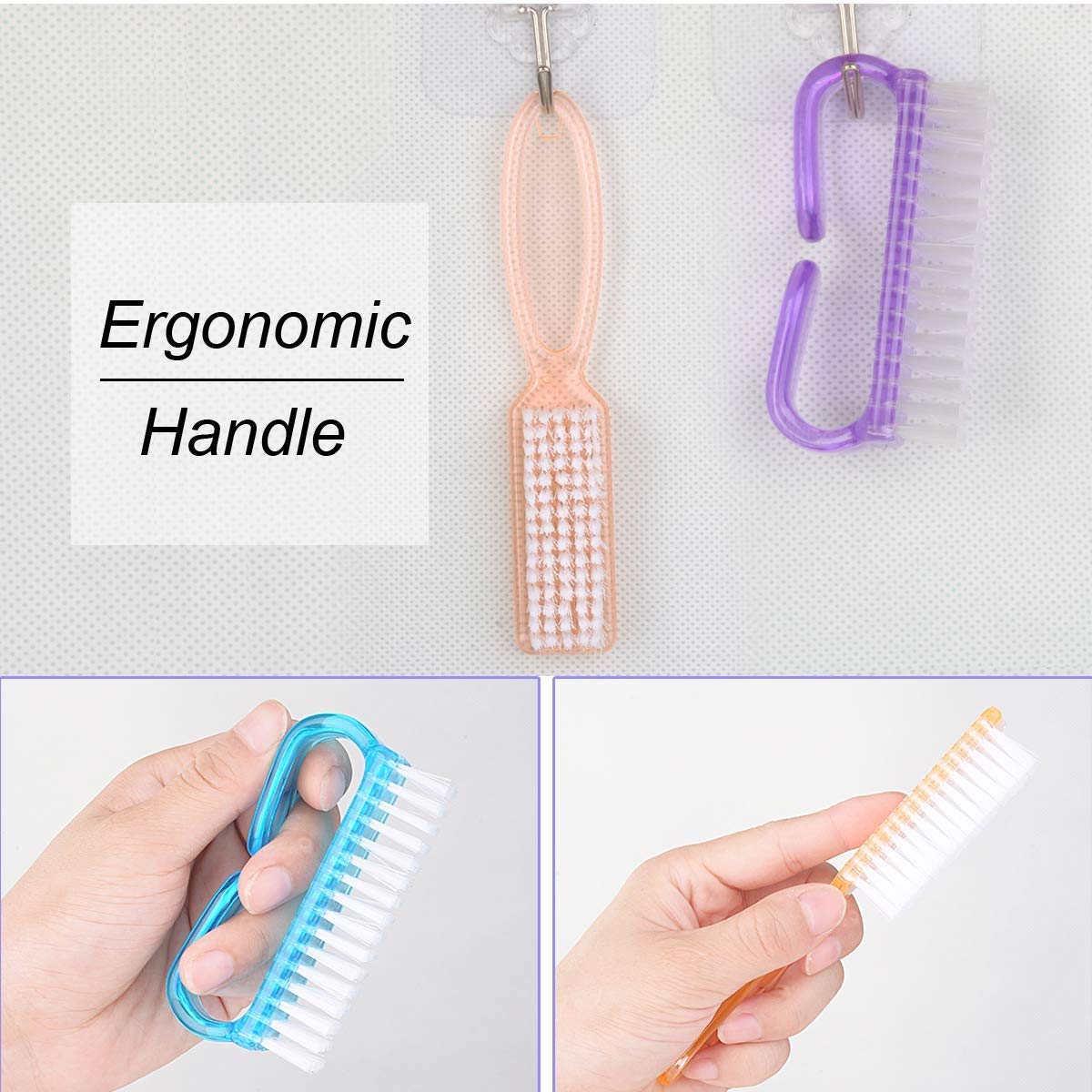 MODENGKONGJIAN Nail Cleaning Brushes with packaging