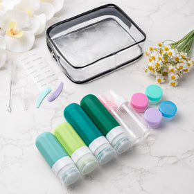 MODENGKONGJIAN travel bottles in use at an airport security checkpoint