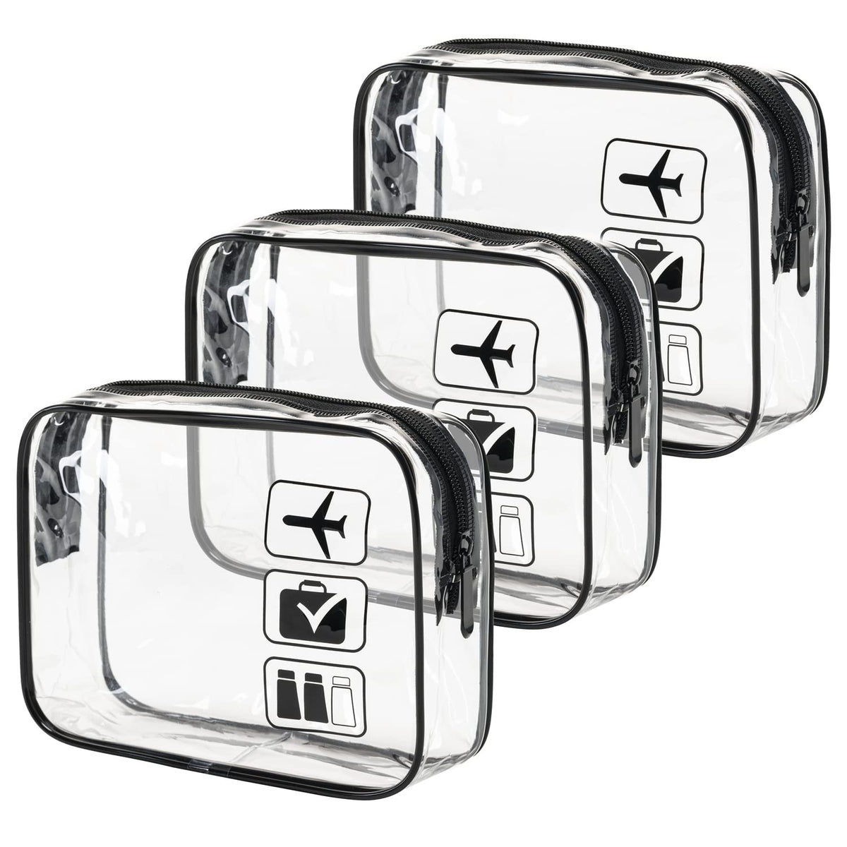 MODENGKONGJIAN TSA Approved Toiletry Bag Set front view