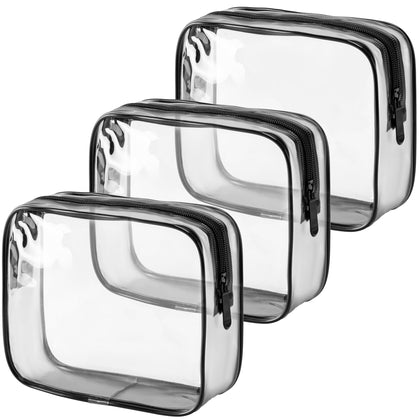 MODENGKONGJIAN TSA Approved toiletry bag set in matte black, front view