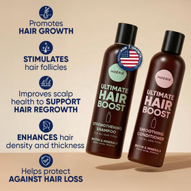 Moerie Hair Growth Shampoo bottle close-up