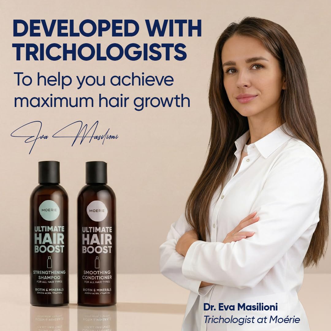 Moerie Hair Growth Shampoo texture on hand