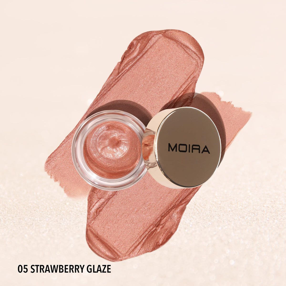 Moira Everlust Shimmer Cream Shadow 005 Strawberry Glaze front view