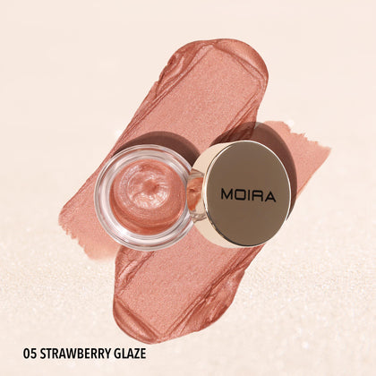 Moira Everlust Shimmer Cream Shadow 005 Strawberry Glaze front view