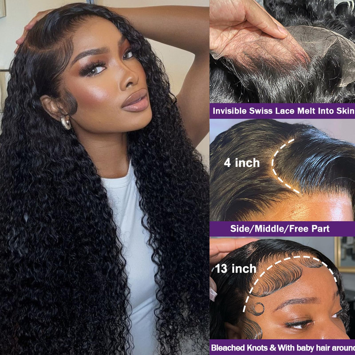 Momaksa 30 Inch Lace Front Wig showing natural hairline and curls