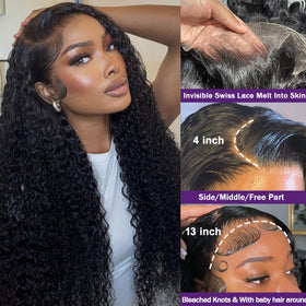 Momaksa 30 Inch Lace Front Wig showing natural hairline and curls
