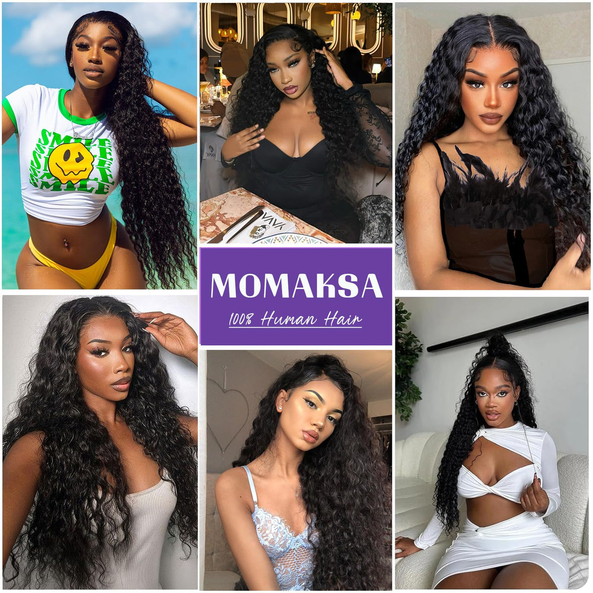 Momaksa 30 Inch Lace Front Wig styled in a high ponytail