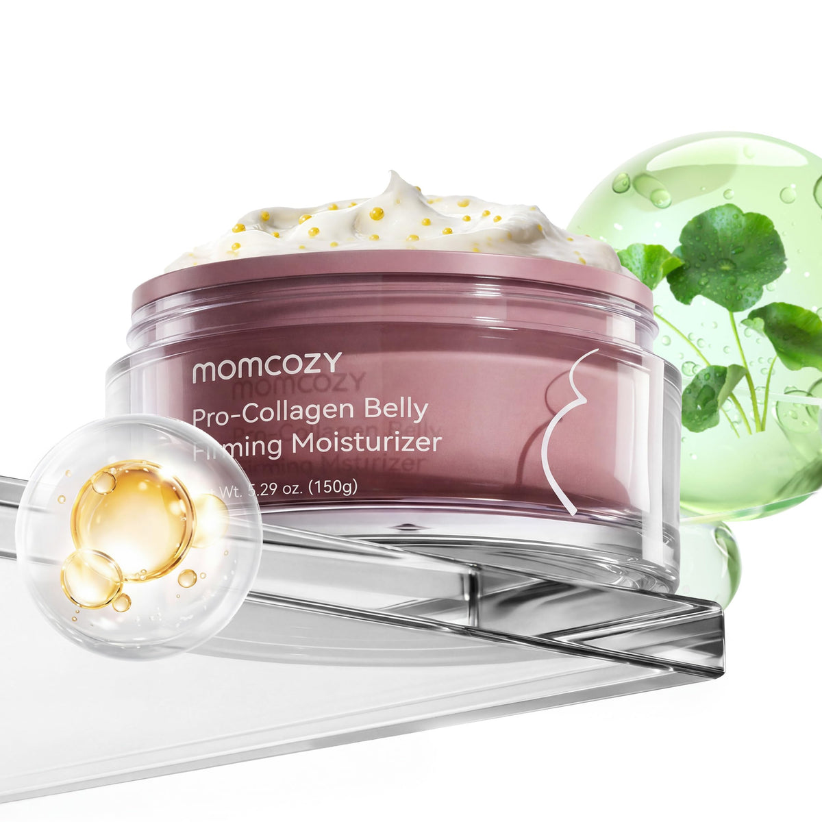 Momcozy Pro-Collagen Stretch Mark Cream front view with packaging