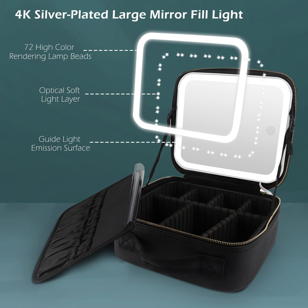 MOMIRA Travel Makeup Bag showcasing waterproof material