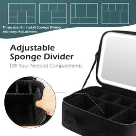 MOMIRA Travel Makeup Bag side view with ergonomic handle