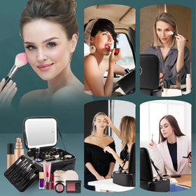 MOMIRA Travel Makeup Bag with included brush bag