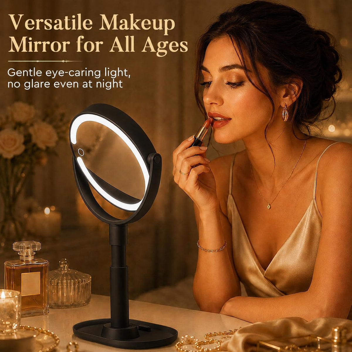 MOMOKUBA dual-sided mirror with precision tweezers