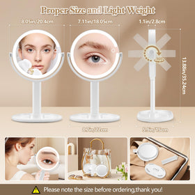 MOMOKUBA Makeup Mirror 360-degree rotation feature