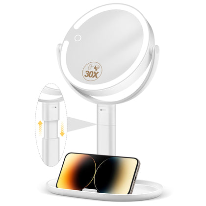 MOMOKUBA Makeup Mirror front view with lights