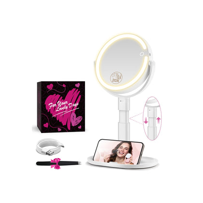 MOMOKUBA Makeup Mirror with Lights front view
