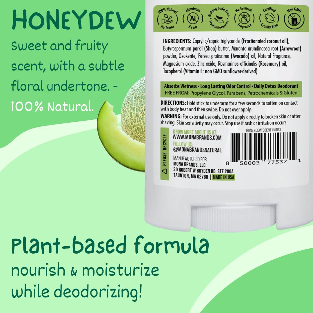 MONA Natural Deodorant for Kids Honeydew packaging