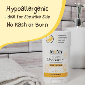MONA Vanilla Spice Deodorant Stick lifestyle use