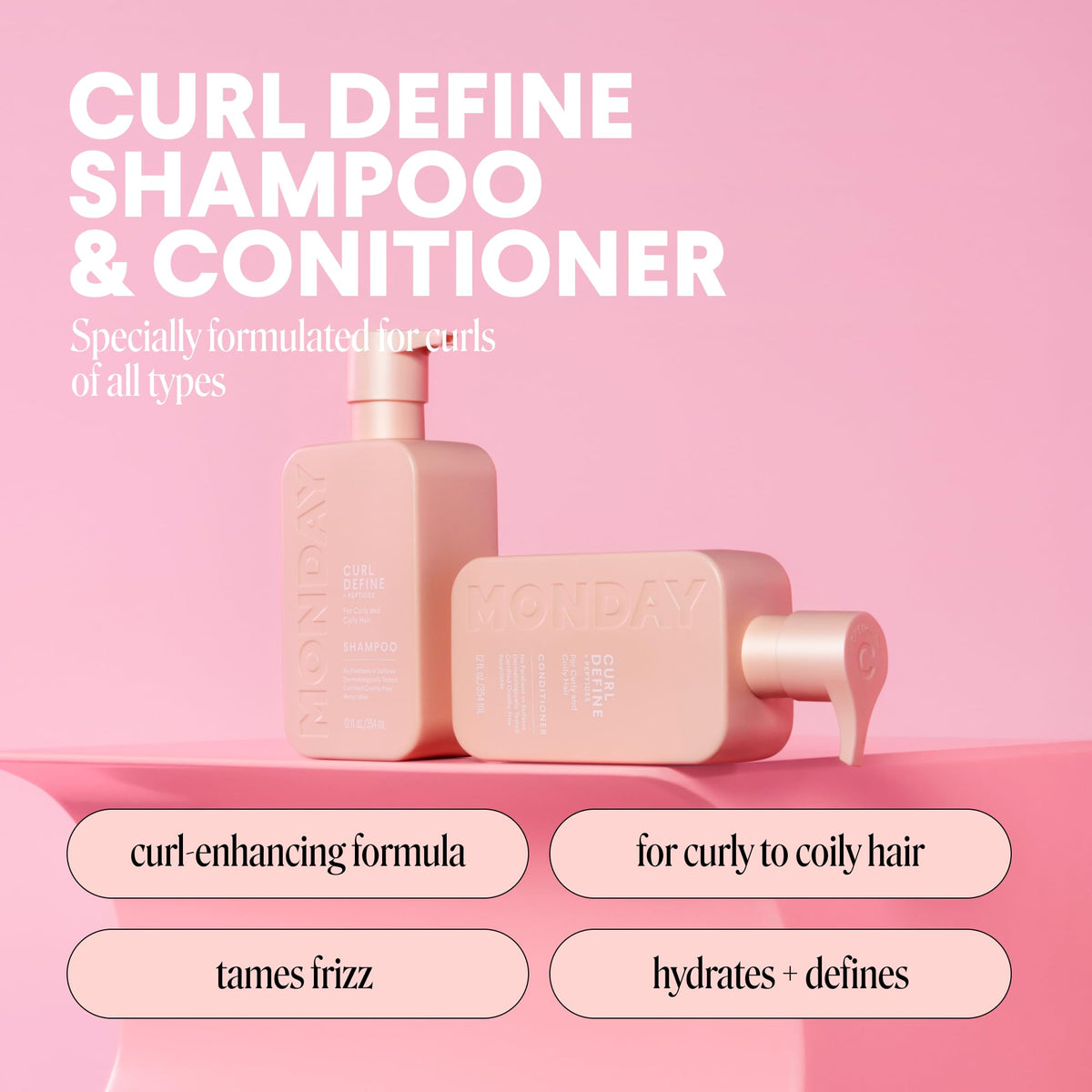 MONDAY HAIRCARE Curl Define Conditioner 12 oz front view