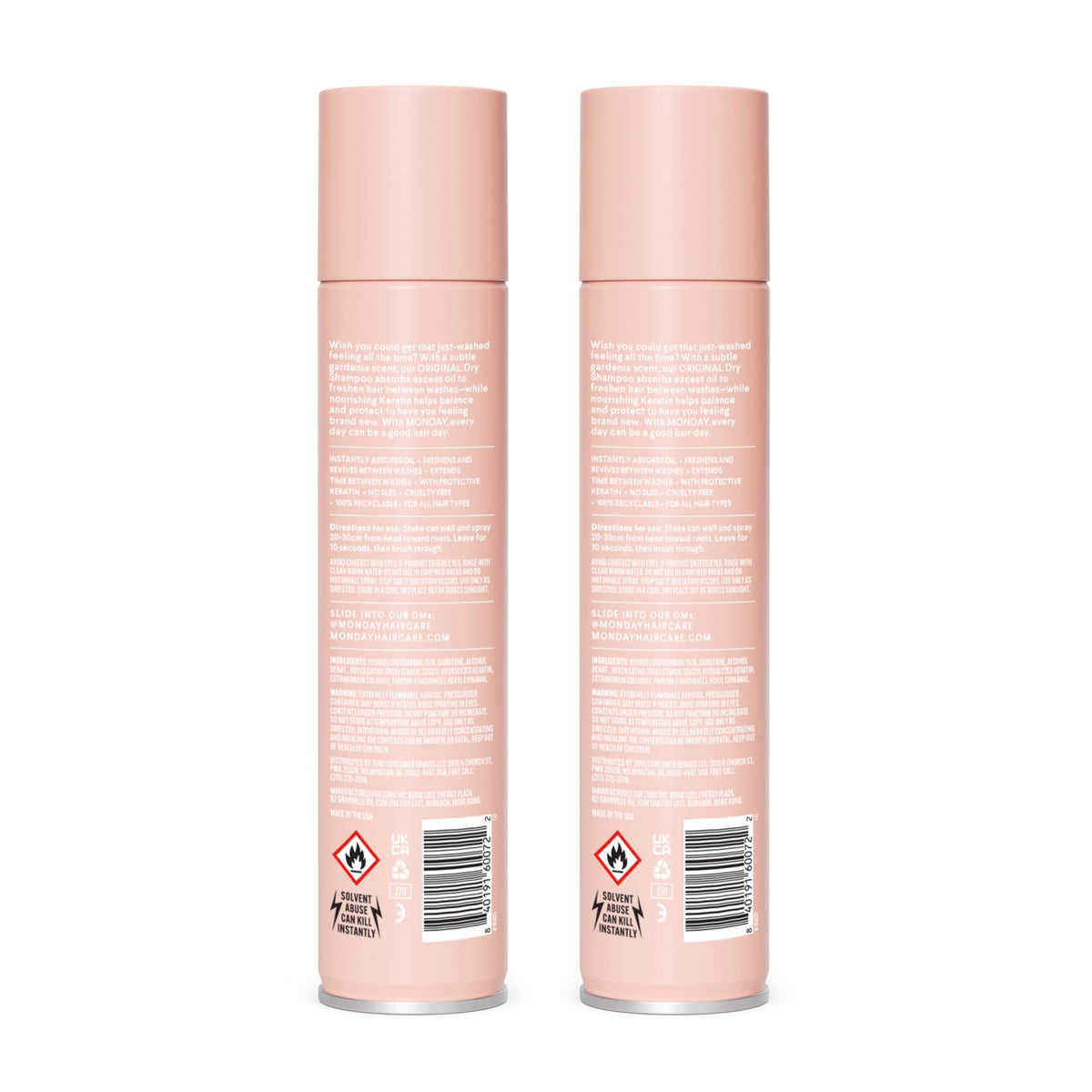 MONDAY HAIRCARE Original Dry Shampoo 200 mL ingredients list