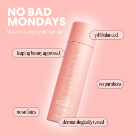 MONDAY HAIRCARE SLEEK HOLD Hairspray 10 oz back view