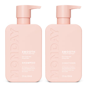 MONDAY HAIRCARE Smooth Shampoo 12 oz pink bottle front view