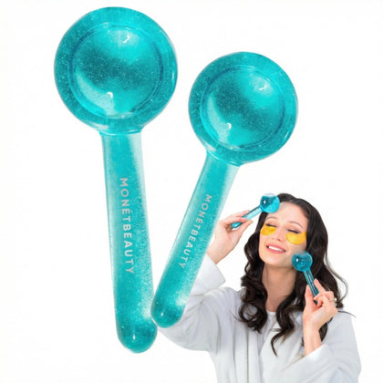 MonétBeauty Ice Globes for Face blue model front view