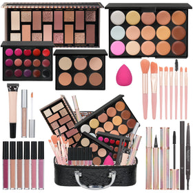 Moobirlet Makeup Kit for Girls full view including bag and cosmetics