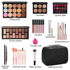 Moobirlet Makeup Kit with various makeup products and accessories