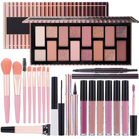 Moobirlet Teen Makeup Kit front view with eyeshadow palette and brushes