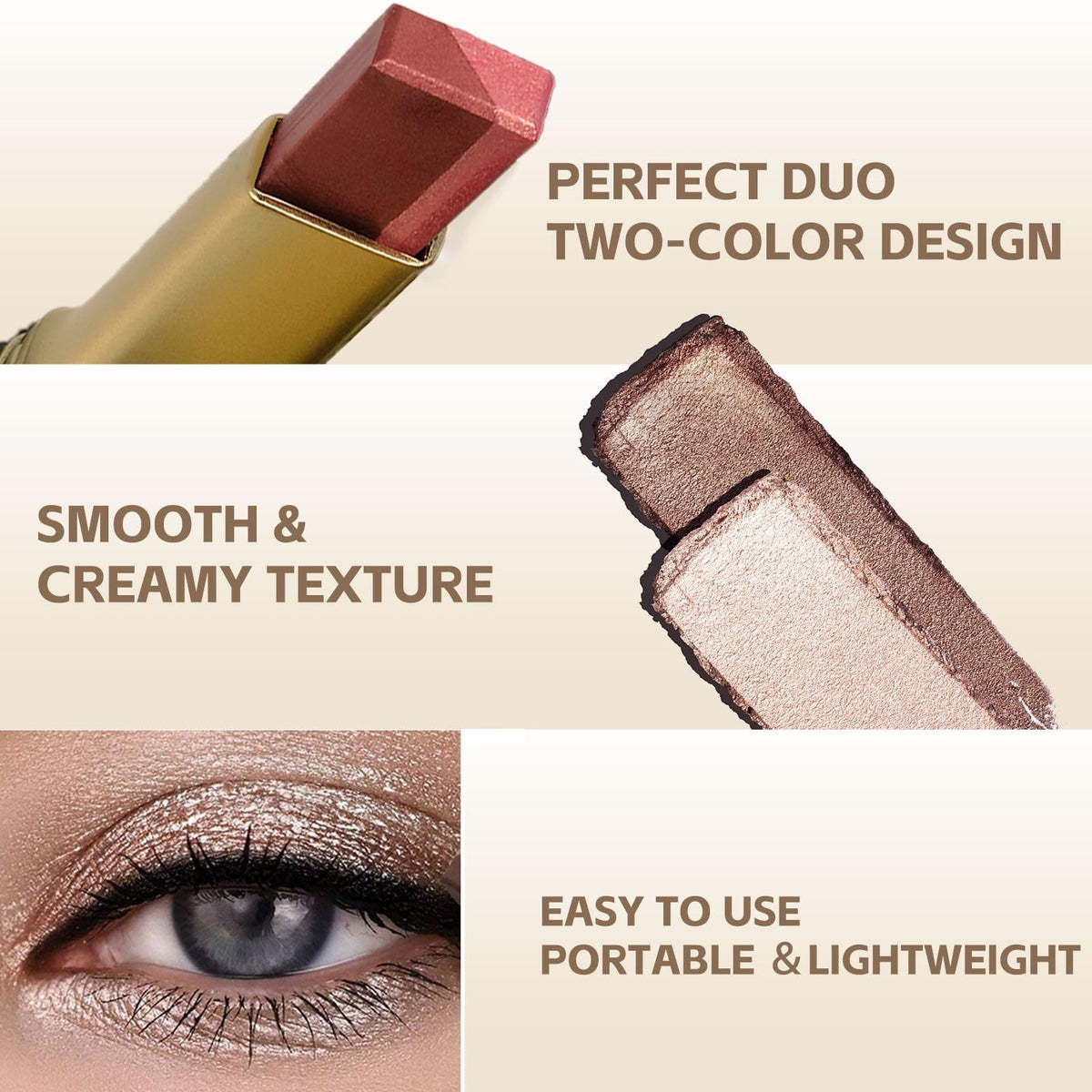 MooGlamor Eyeshadow Stick in use for gradient eye look