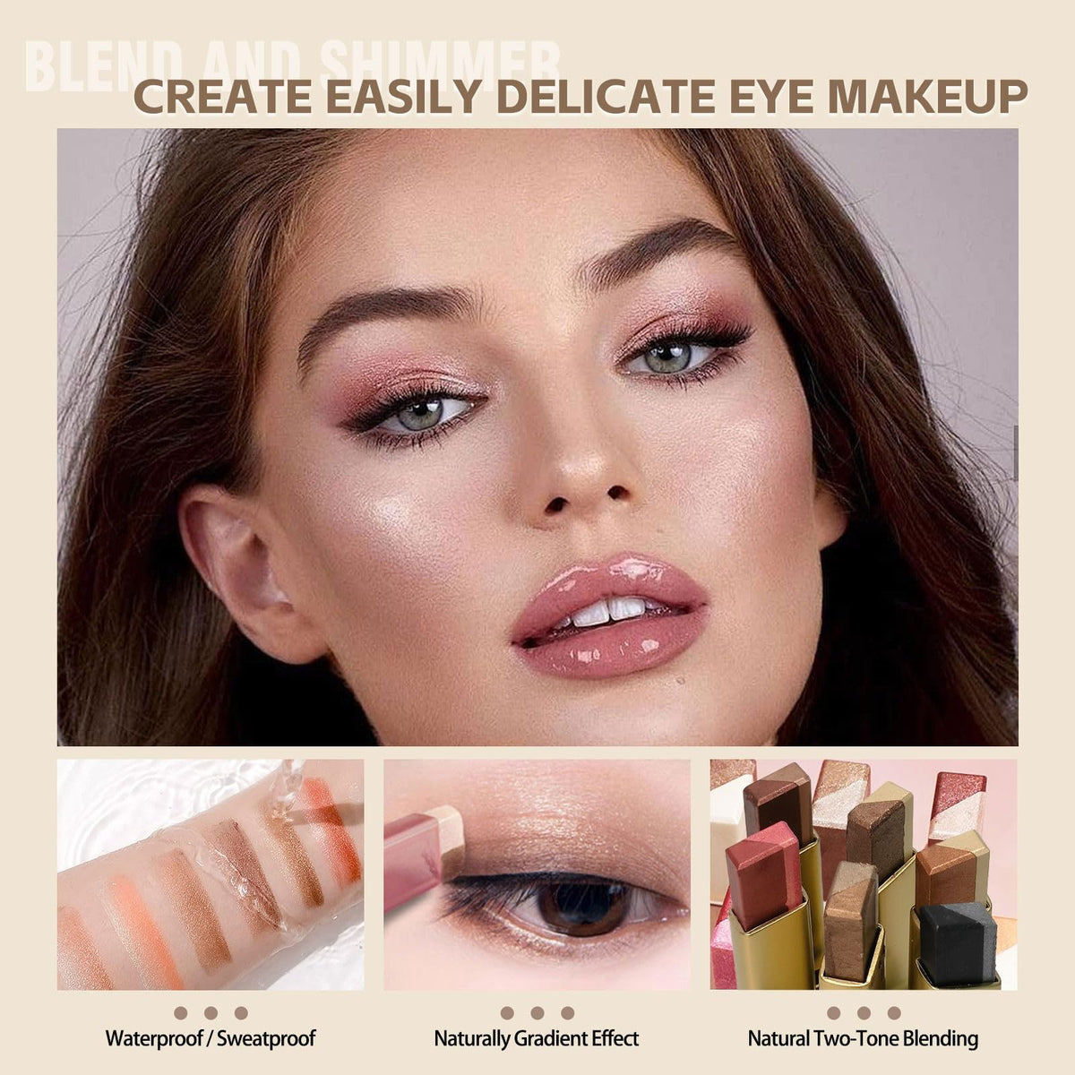 MooGlamor Eyeshadow Stick set displayed in gift packaging